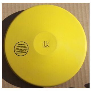 Gummi-Diskus, 1,0 kg, gelb