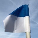 Fahne für Eckstangen 5 cm, zweifarbig weiss-blau