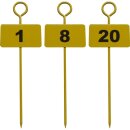 Markiernägel, mit Nummern von 1 bis 20