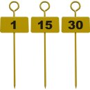 Markiernägel, mit Nummern von 1 bis 30