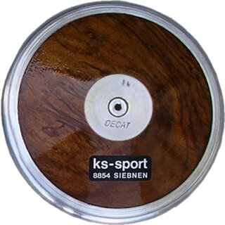 Wettkampf- und Trainingsdiskus, Decat WOOD-SPIN, 1,0 kg,