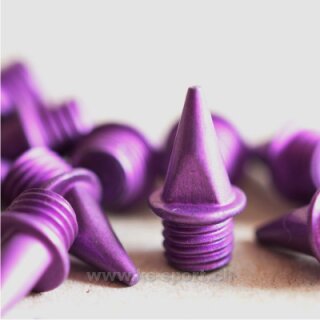 Keramik-Spikes, Pyramid, 9 mm, violett