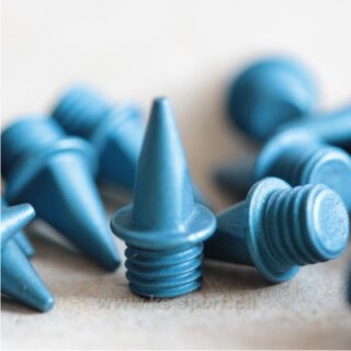 Keramik-Spikes, Pyramid, 9 mm, blau