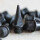 Keramik-Spikes, Pyramid, 13 mm, schwarz