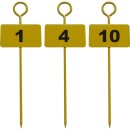 Markiernägel, mit Nummern von 1 bis 10